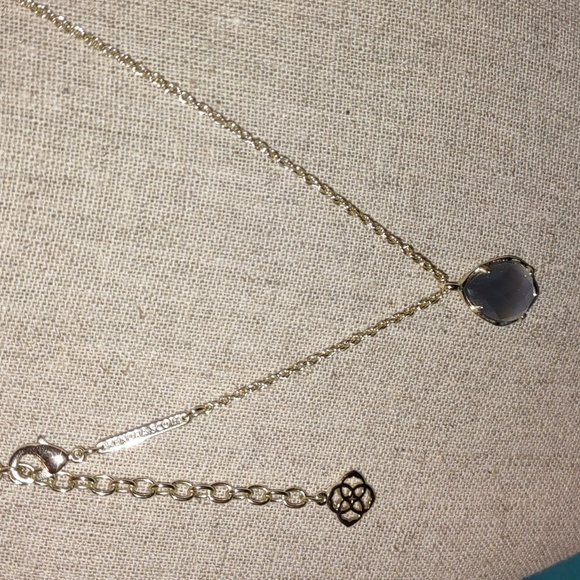 Kendra Scott Kiri Necklace Slate Gold 14K Plated - Picture 3 of 8
